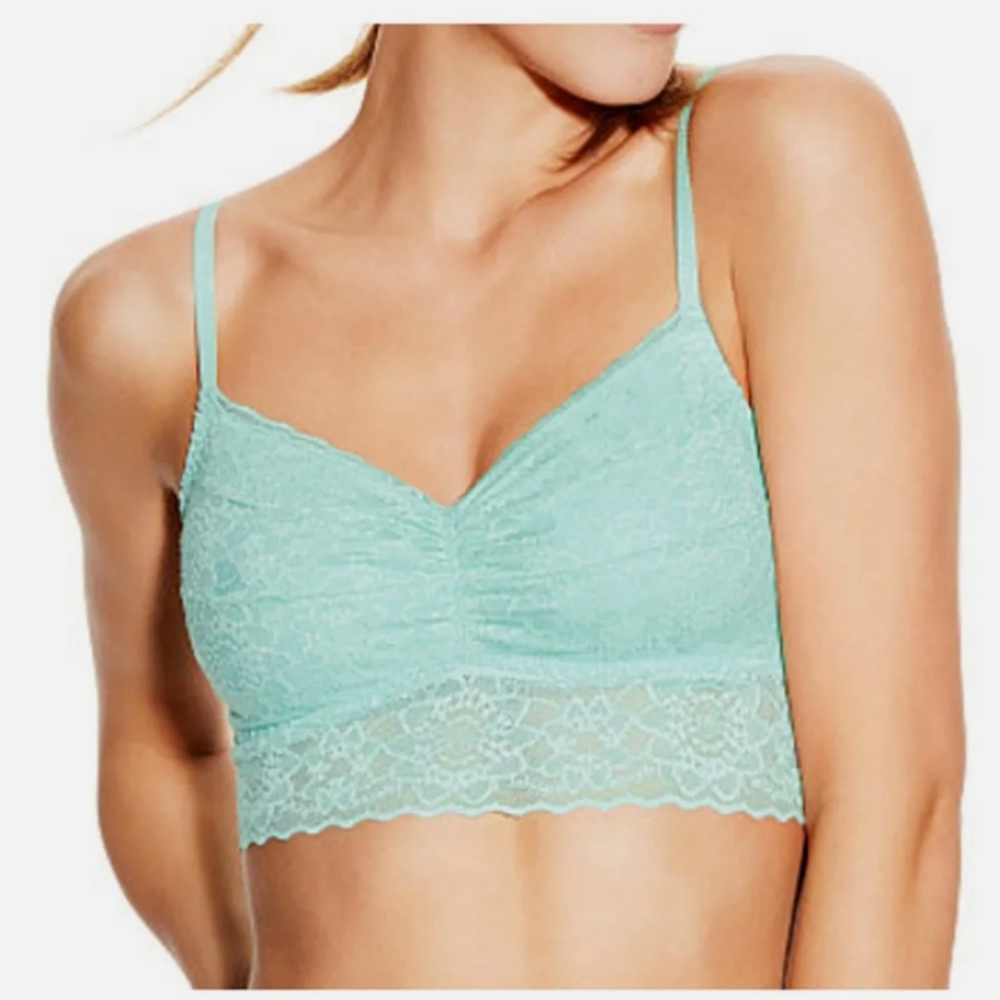 VS PINK Mint Lace Bralette/Black Straps.Sz. S/P